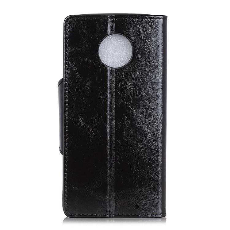 PU Leather Wallet Stand Mobile Case for Motorola Moto G6 Plus - Black-3