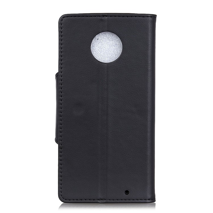PU Leather Wallet Stand Phone Case for Motorola Moto G6 Plus - Black-3