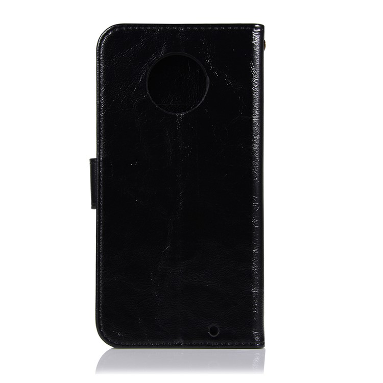 Premium Vintage Leather Wallet Case for Motorola Moto G6 Plus - Black-3