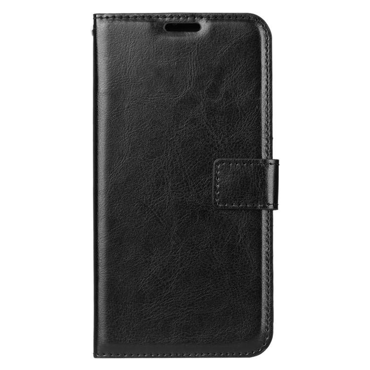 Crazy Horse Wallet Leather Stand Case for Motorola Moto G6 Plus - Black-2
