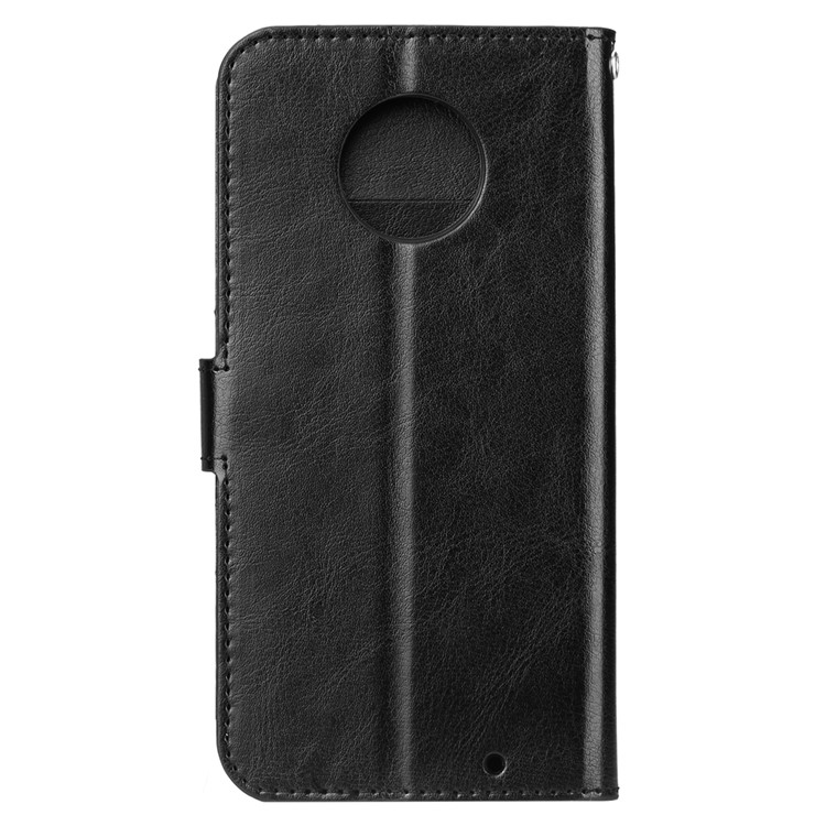 Crazy Horse Wallet Leather Stand Case for Motorola Moto G6 Plus - Black-3