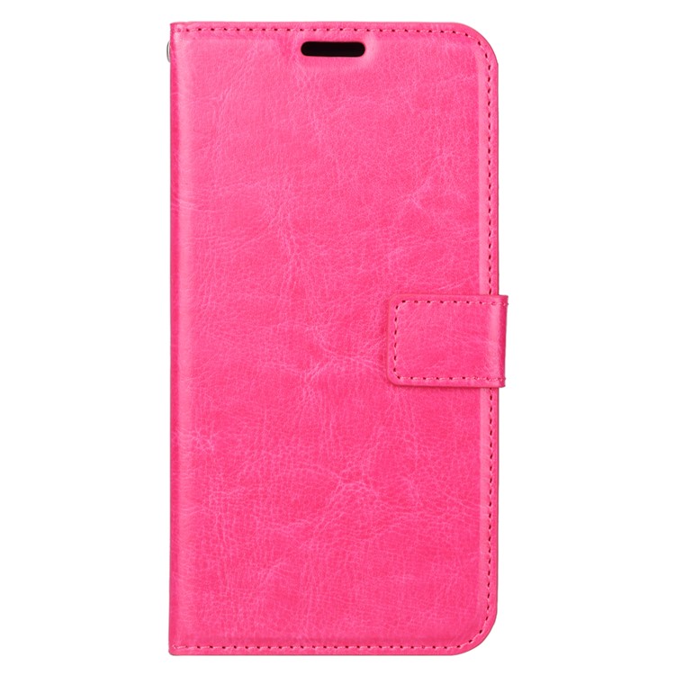 Crazy Horse Wallet Leather Case with Stand for Motorola Moto G6 Plus - Rose-2
