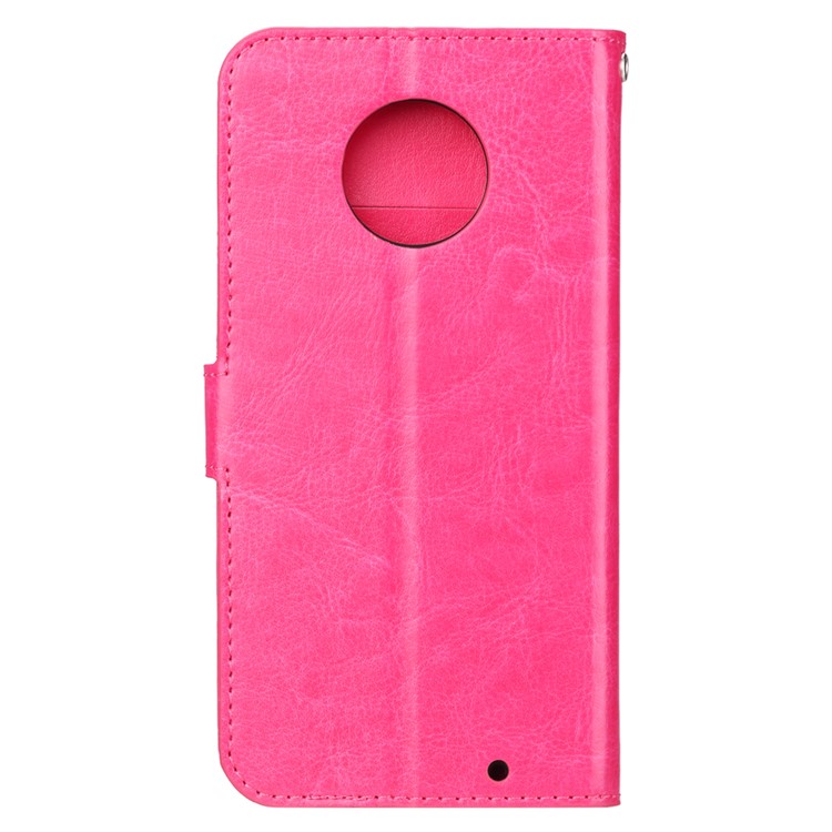 Crazy Horse Wallet Leather Case with Stand for Motorola Moto G6 Plus - Rose-3