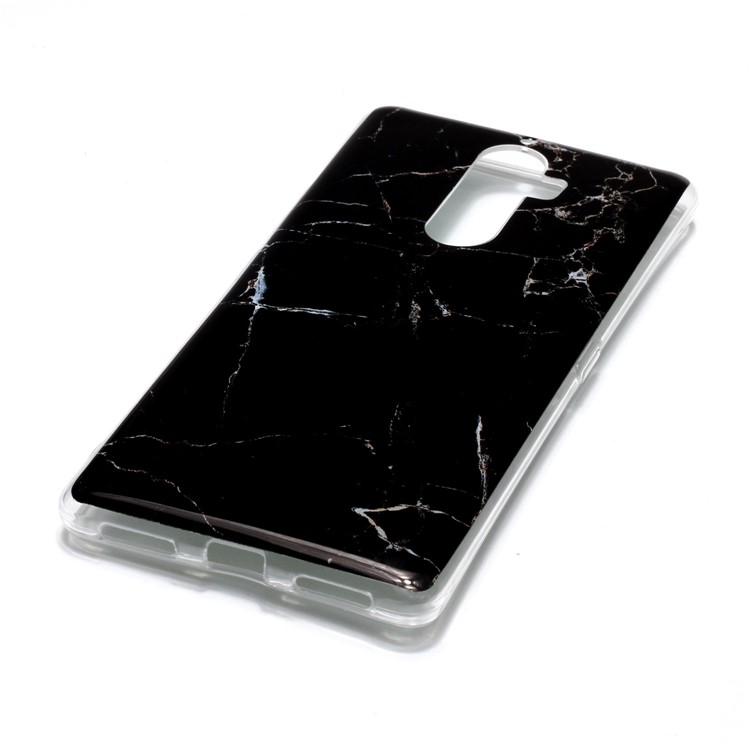 Marble Pattern IMD TPU Case for Lenovo K8 Note - Black-2