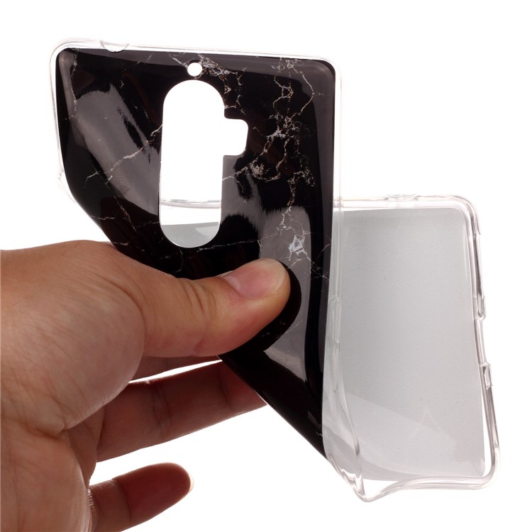 Marble Pattern IMD TPU Case for Lenovo K8 Note - Black-3