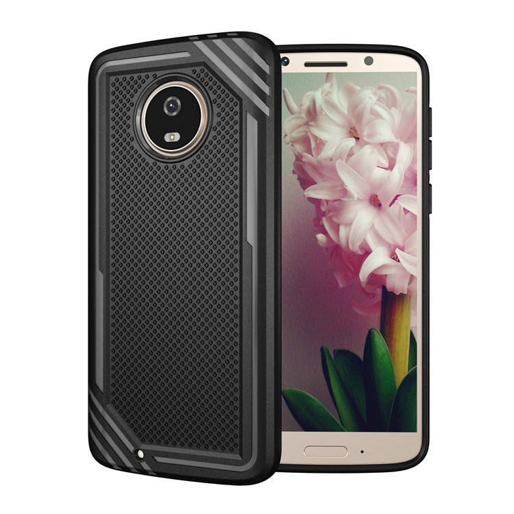 Anti-slip Armor TPU Back Phone Casing for Motorola Moto G6 - Black-1
