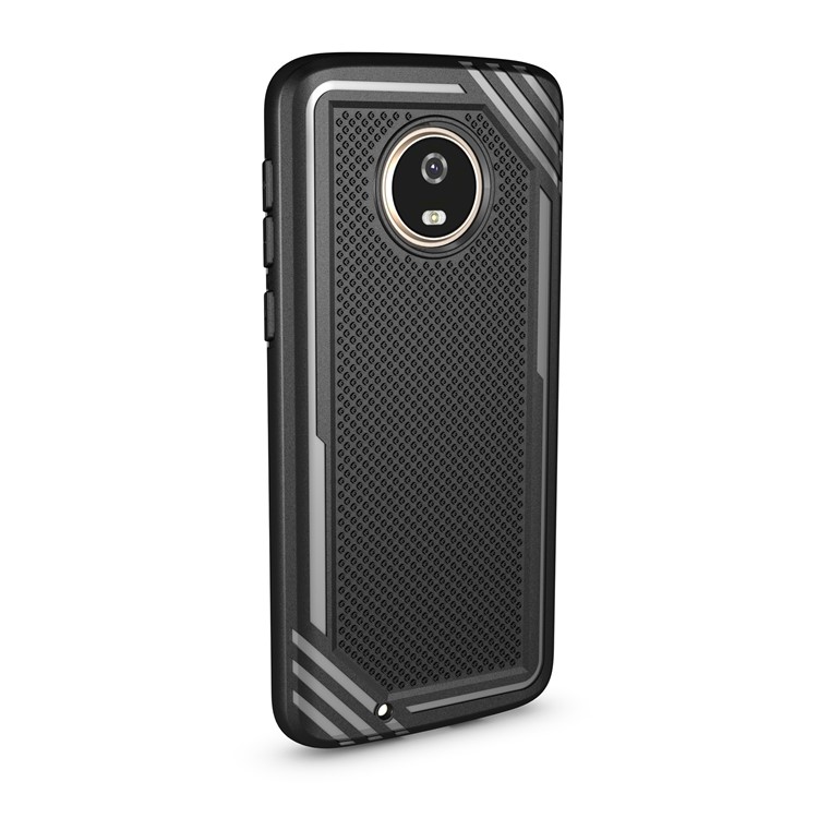 Anti-slip Armor TPU Back Phone Casing for Motorola Moto G6 - Black-3