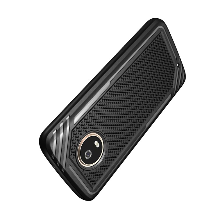 Anti-slip Armor TPU Back Phone Casing for Motorola Moto G6 - Black-4