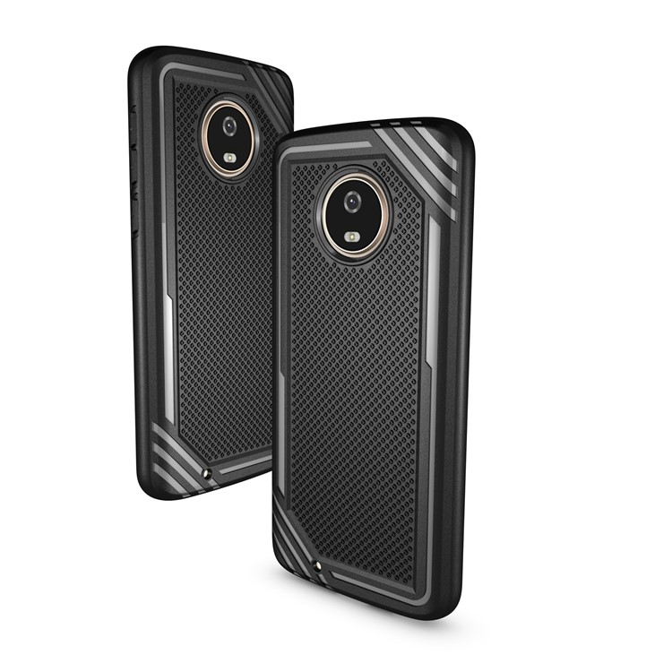 Anti-slip Armor TPU Back Phone Casing for Motorola Moto G6 - Black-6