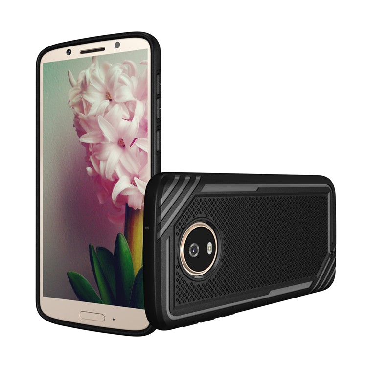 Anti-slip Armor TPU Back Phone Casing for Motorola Moto G6 - Black-7
