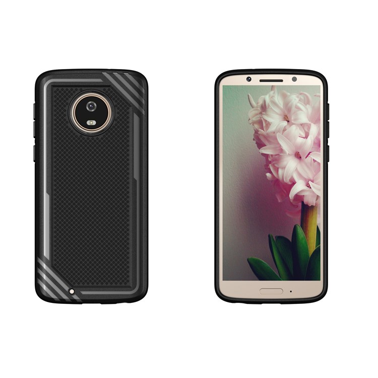 Anti-slip Armor TPU Back Phone Casing for Motorola Moto G6 - Black-8