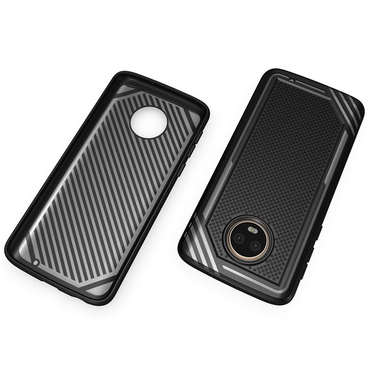Anti-slip Armor Soft TPU Back Phone Casing for Motorola Moto G6 Plus - Black-11