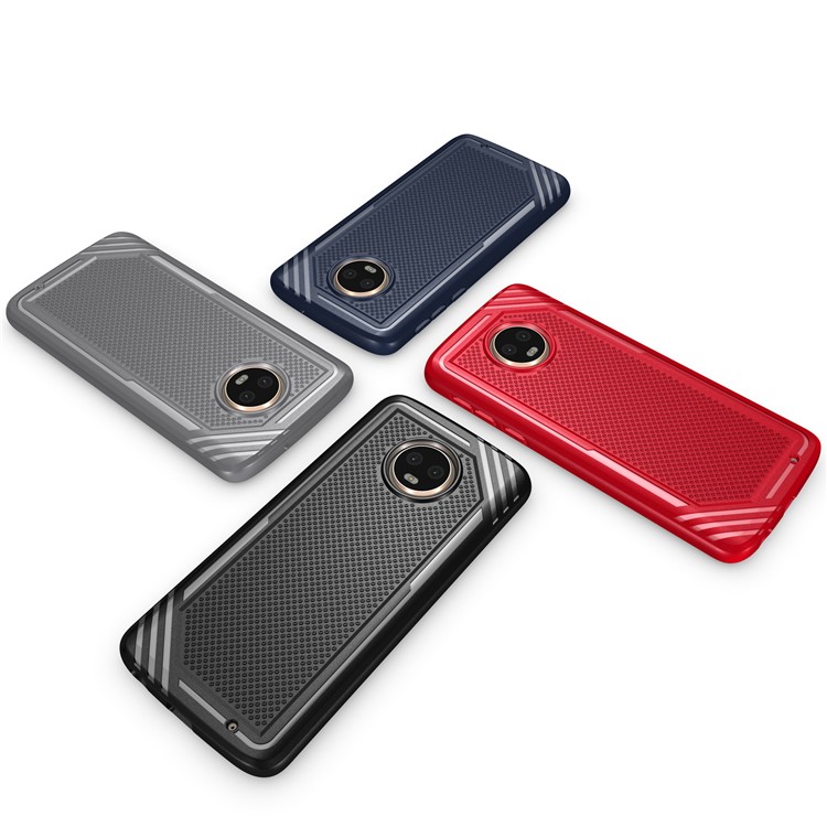 Anti-slip Armor Soft TPU Back Phone Casing for Motorola Moto G6 Plus - Black-13