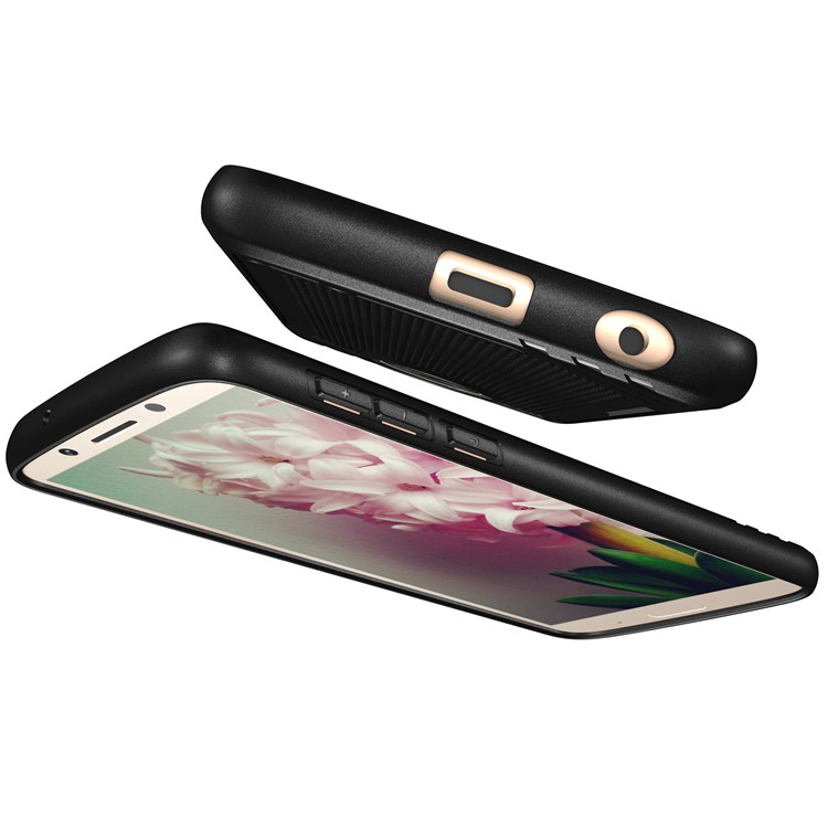 Anti-slip Armor Soft TPU Back Phone Casing for Motorola Moto G6 Plus - Black-2