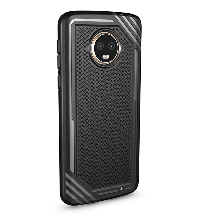 Anti-slip Armor Soft TPU Back Phone Casing for Motorola Moto G6 Plus - Black-3
