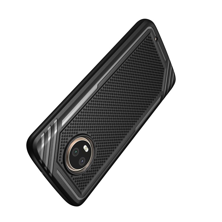 Anti-slip Armor Soft TPU Back Phone Casing for Motorola Moto G6 Plus - Black-4