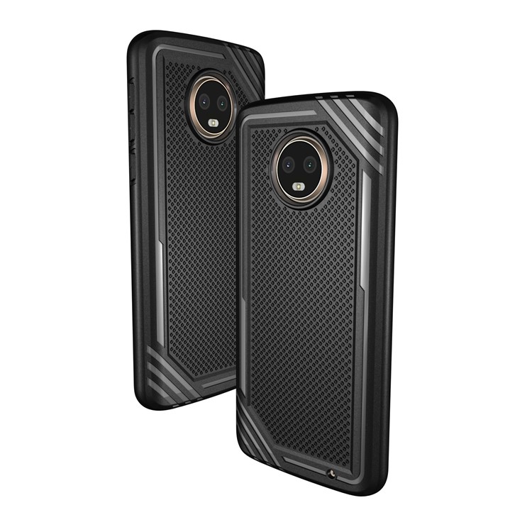 Anti-slip Armor Soft TPU Back Phone Casing for Motorola Moto G6 Plus - Black-6