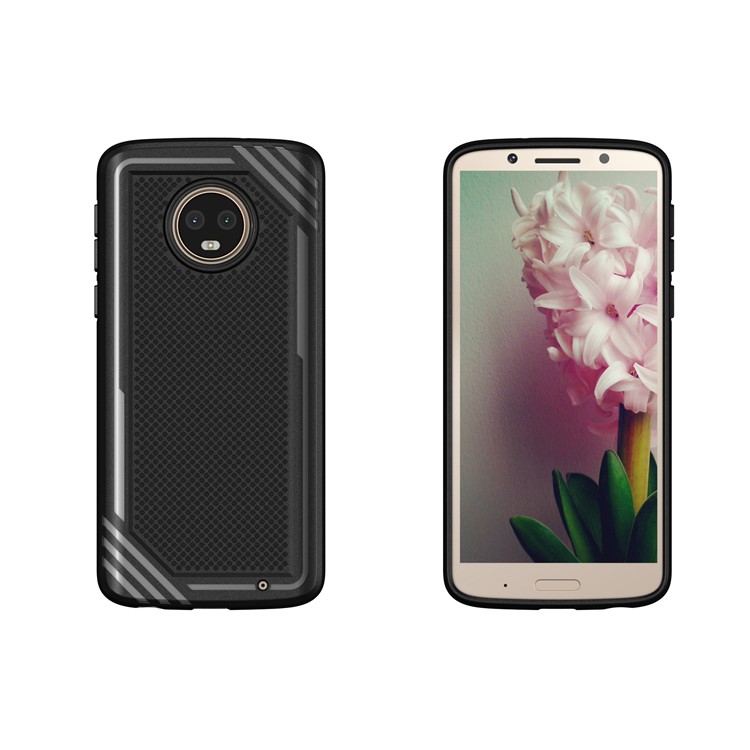 Anti-slip Armor Soft TPU Back Phone Casing for Motorola Moto G6 Plus - Black-8