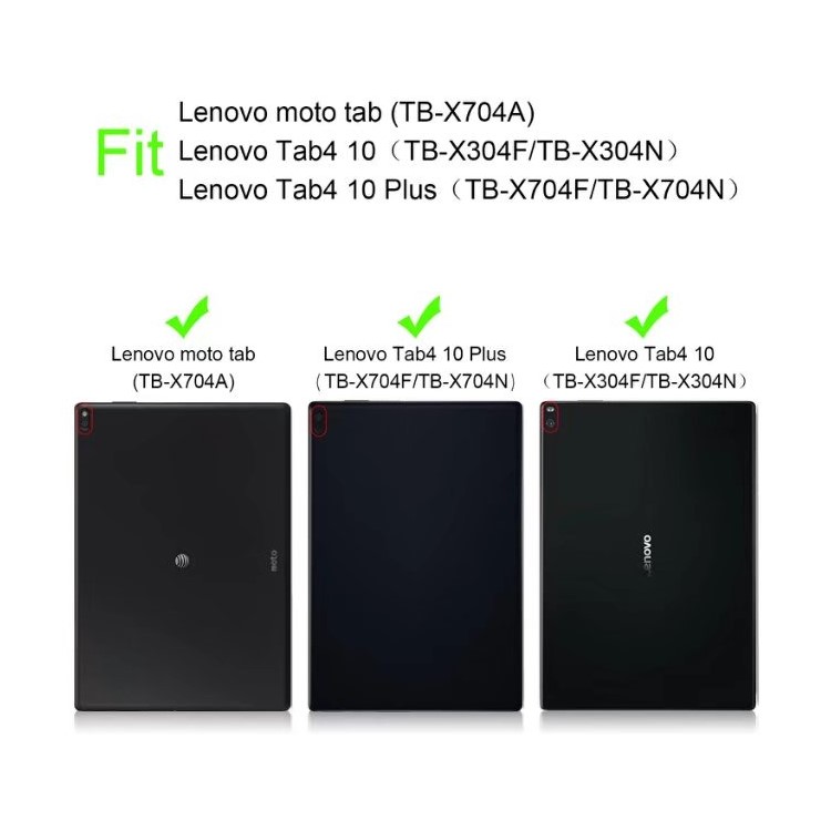 Leaves Pattern Stand Leather Case for Lenovo Tab 4 10 / 4 10 Plus / Moto Tab - Black-10