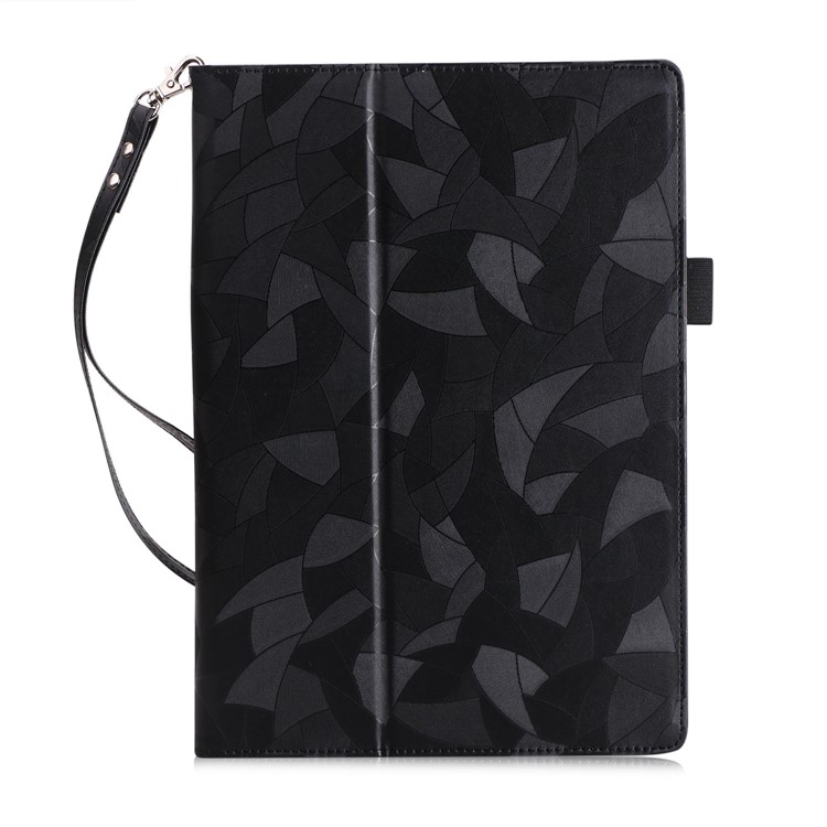 Leaves Pattern Stand Leather Case for Lenovo Tab 4 10 / 4 10 Plus / Moto Tab - Black-2