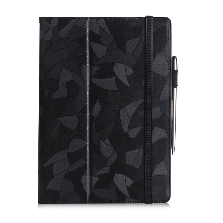 Leaves Pattern Stand Leather Case for Lenovo Tab 4 10 / 4 10 Plus / Moto Tab - Black-4