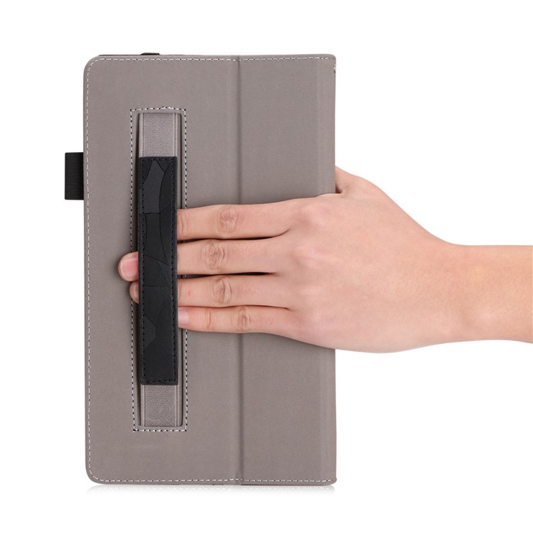 Leaves Pattern Stand Leather Case for Lenovo Tab 4 8 / Tab 4 8 Plus - Black-9
