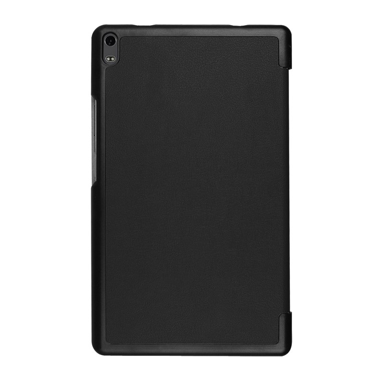 Tri-fold Stand Leather Folio Case for Lenovo Tab 4 8 Plus - Black-3