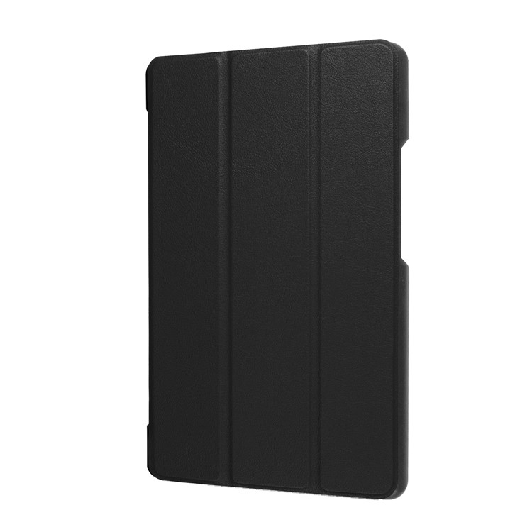 Tri-fold Stand Leather Folio Case for Lenovo Tab 4 8 Plus - Black-4