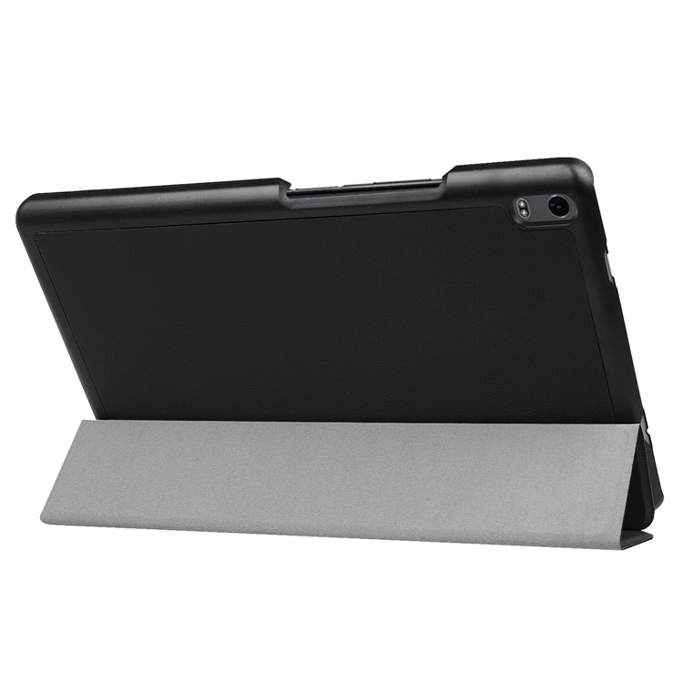 Tri-fold Stand Leather Folio Case for Lenovo Tab 4 8 Plus - Black-8