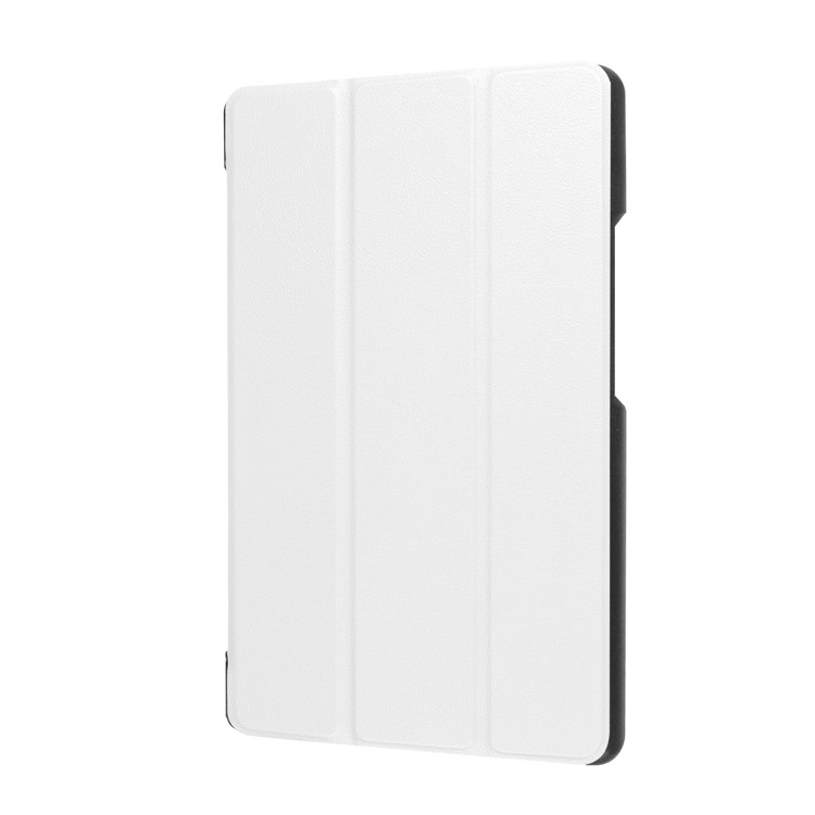 Tri-fold Stand Leather Folio Cover for Lenovo Tab 4 8 Plus - White-4
