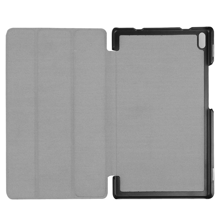 Tri-fold Stand Leather Folio Cover for Lenovo Tab 4 8 Plus - White-5