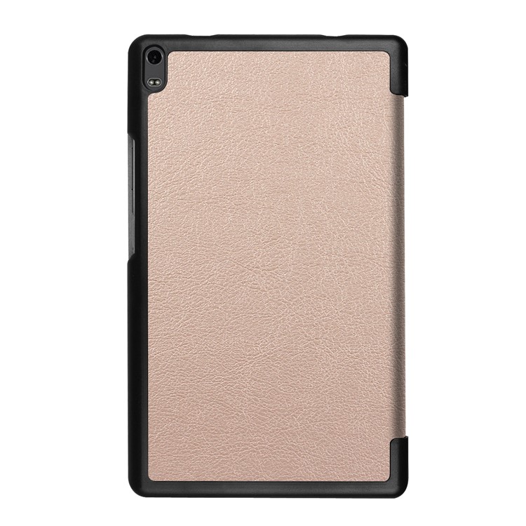 Tri-fold Stand Leather Tablet Shell for Lenovo Tab 4 8 Plus - Rose Gold-3