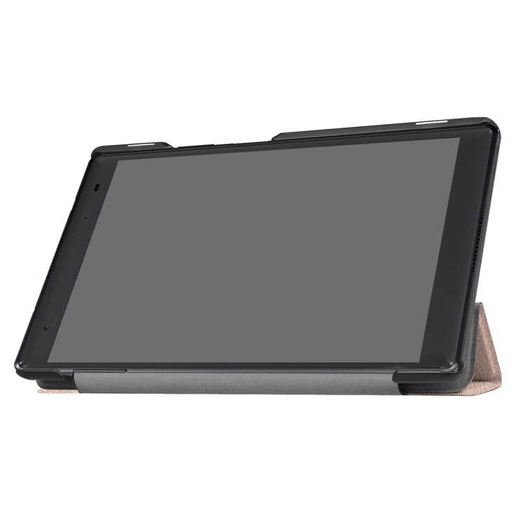 Tri-fold Stand Leather Tablet Shell for Lenovo Tab 4 8 Plus - Rose Gold-9