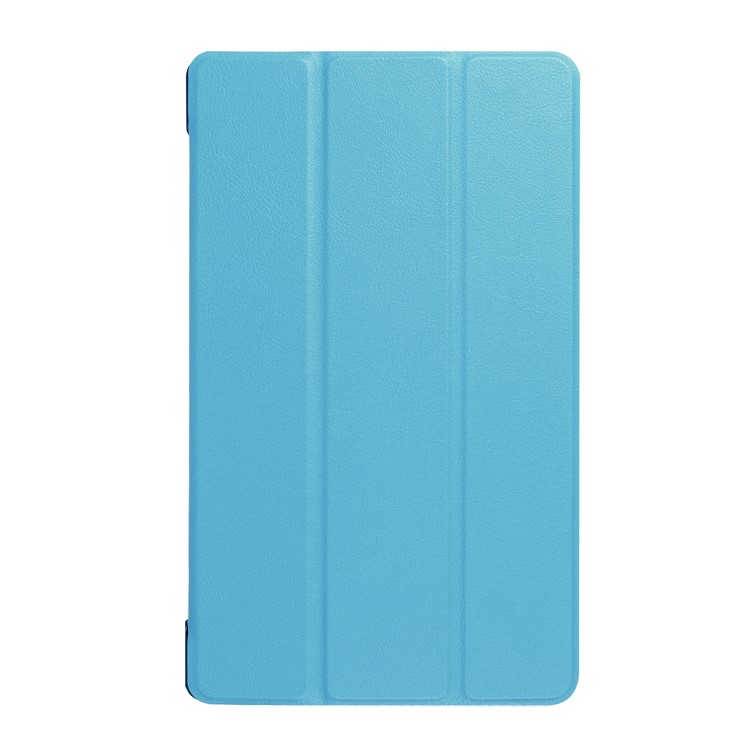 Tri-fold Stand Leather Protection Shell for Lenovo Tab 4 8 Plus - Baby Blue-2