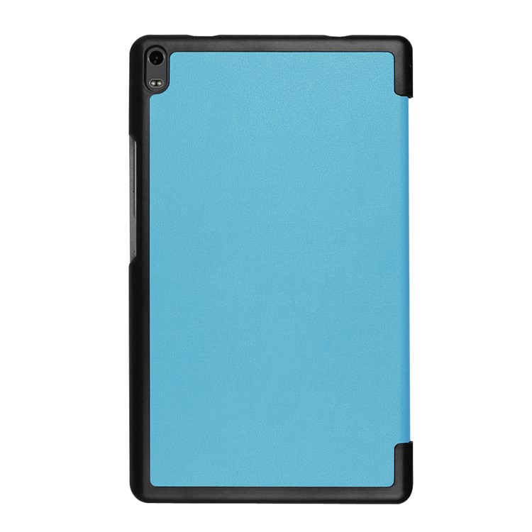 Tri-fold Stand Leather Protection Shell for Lenovo Tab 4 8 Plus - Baby Blue-3