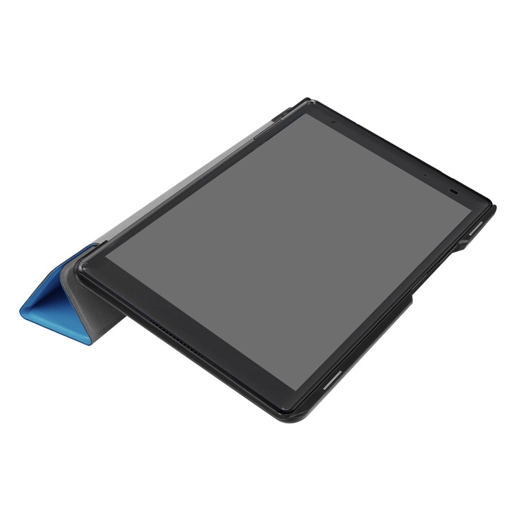 Tri-fold Stand Leather Protection Shell for Lenovo Tab 4 8 Plus - Baby Blue-7