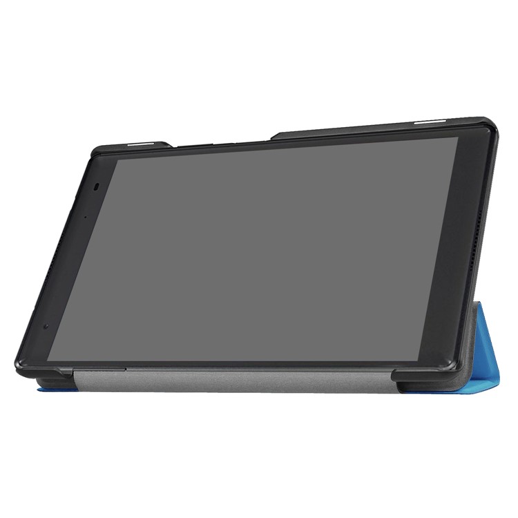 Tri-fold Stand Leather Protection Shell for Lenovo Tab 4 8 Plus - Baby Blue-9