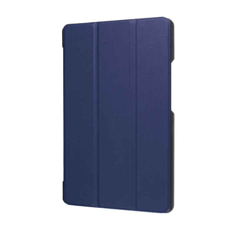Tri-fold Stand Leather Folio Cover Casing for Lenovo Tab 4 8 Plus - Dark Blue-6