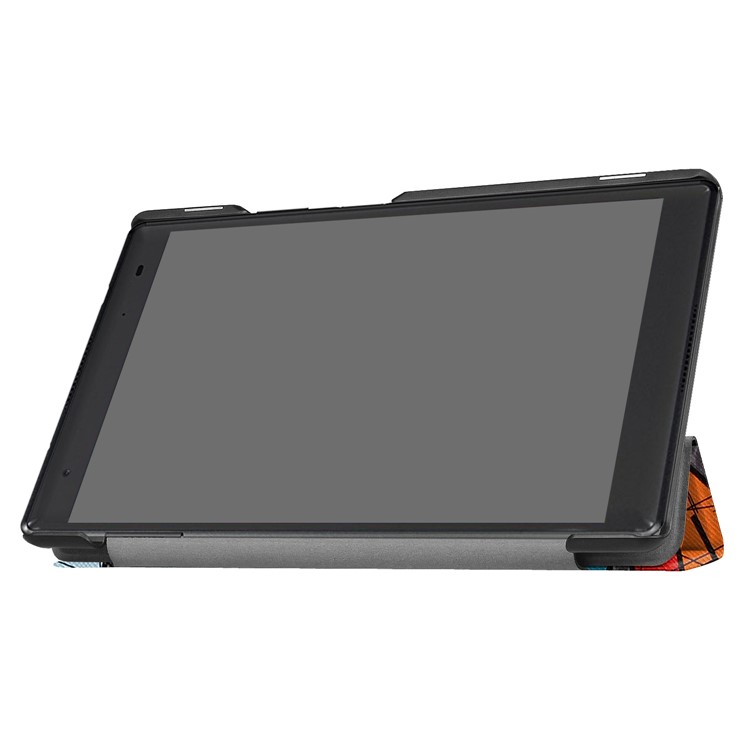 Tri-fold Stand PU Leather Cover for Lenovo Tab 4 8 Plus - Abstract Drawing-6