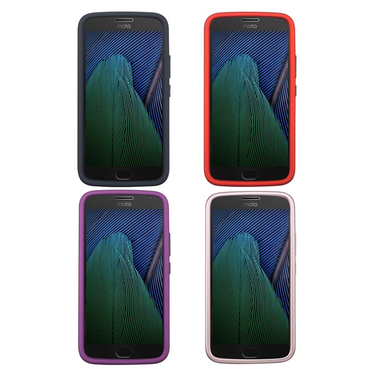 Detachable Shockproof PC + TPU Hybrid Case for Motorola Moto G5 Plus - Black-10