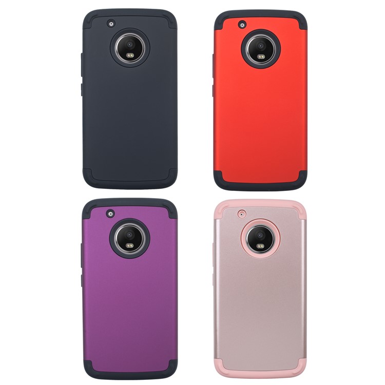 Detachable Shockproof PC + TPU Hybrid Case for Motorola Moto G5 Plus - Black-9