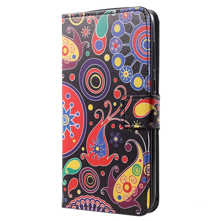 Pattern Printing PU Leather Magnetic Wallet Stand Case for Motorola Moto E5 Play (US Version) - Abstract Pattern-2