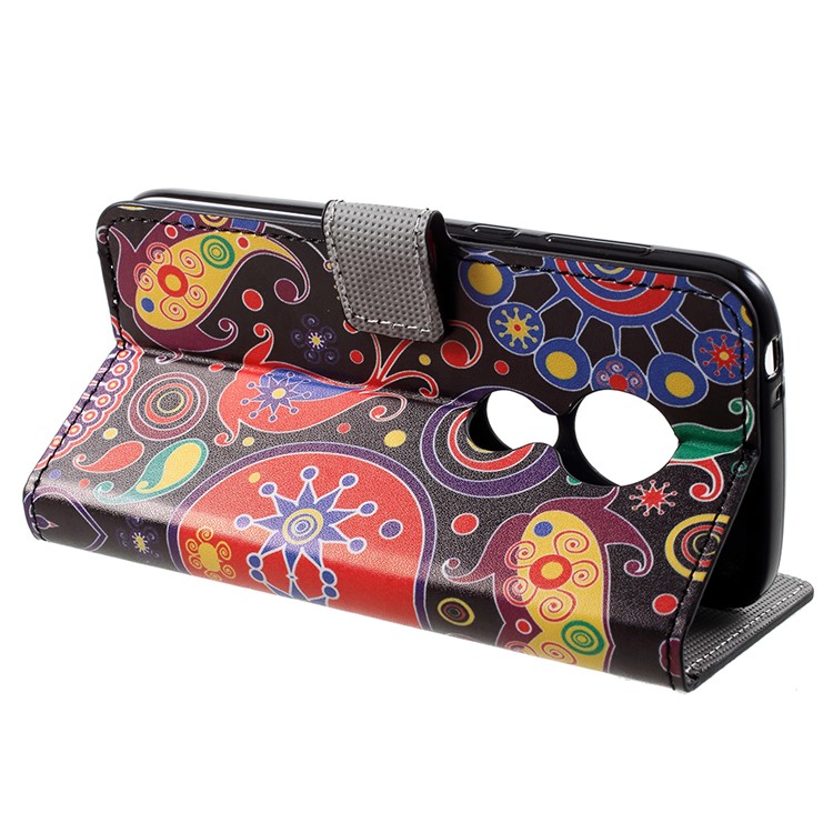 Pattern Printing PU Leather Magnetic Wallet Stand Case for Motorola Moto E5 Play (US Version) - Abstract Pattern-4