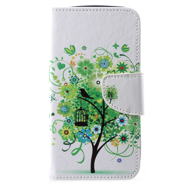 Cruz Textura Padronizada Carteira De Couro Shell Para Motorola Moto E5 Jogar - Árvore Verde-1