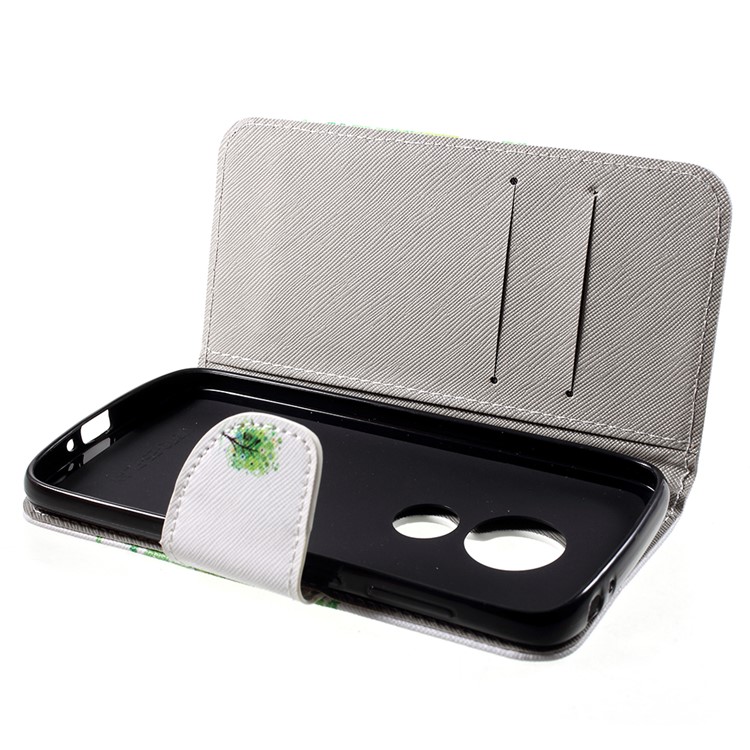 Cruz Textura Padronizada Carteira De Couro Shell Para Motorola Moto E5 Jogar - Árvore Verde-5