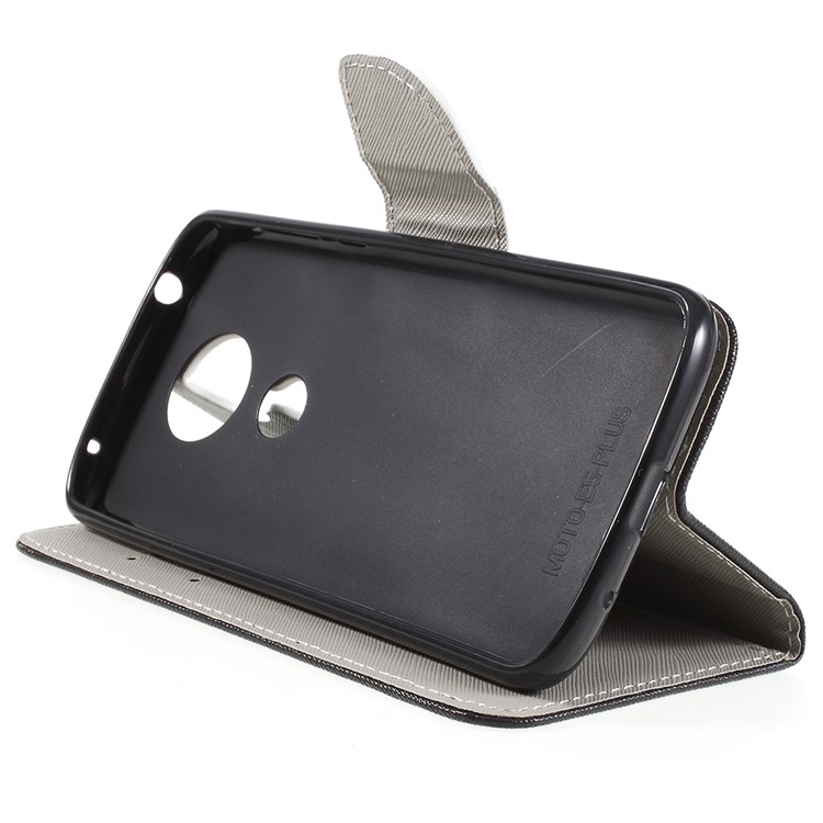 For Motorola Moto E5 / G6 Play Cross Texture Pattern Printing Leather Wallet Stand Folio Case - Do not Touch My Phone-4
