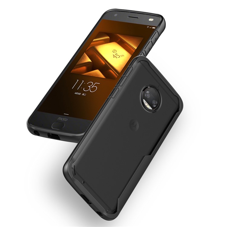 Shock Absorption PC + TPU Hybrid Cell Phone Case for Motorola Moto G6 - Black-2