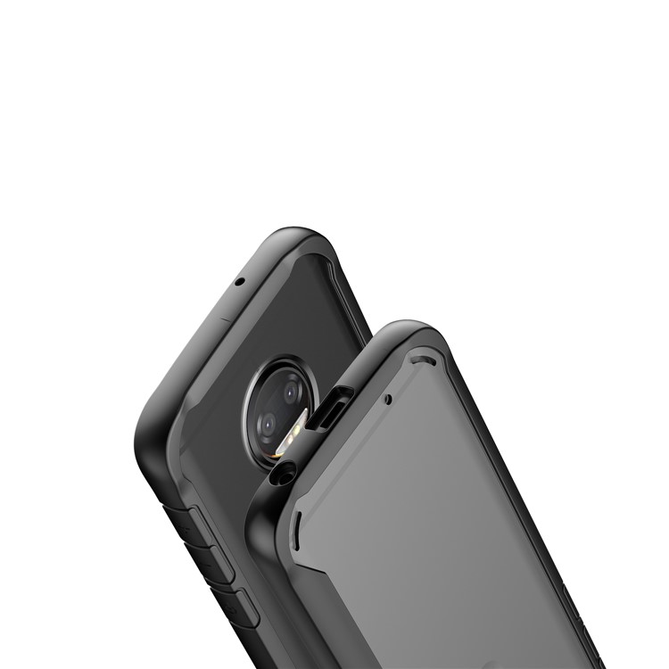 Shock Absorption PC + TPU Hybrid Cell Phone Case for Motorola Moto G6 - Black-4