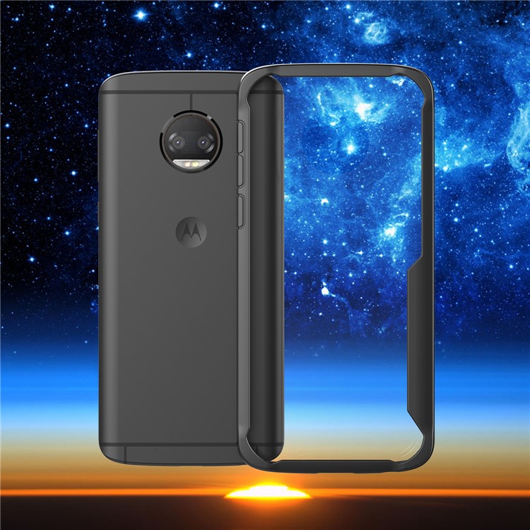 Shock Absorption PC + TPU Hybrid Cell Phone Case for Motorola Moto G6 - Black-7