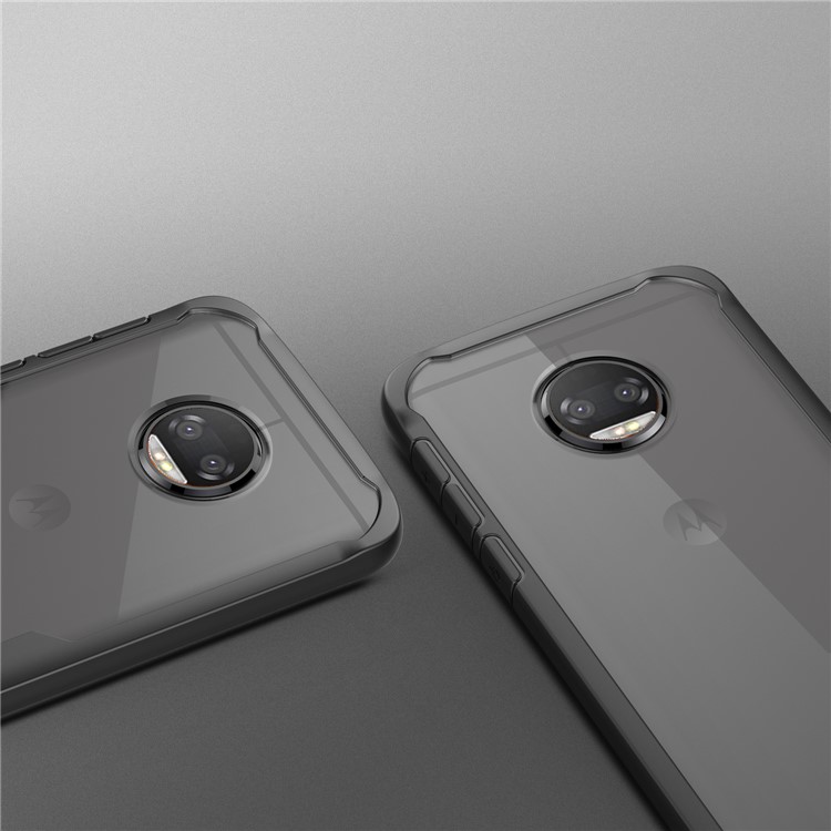Shock Absorption PC + TPU Hybrid Cell Phone Case for Motorola Moto G6 - Black-8